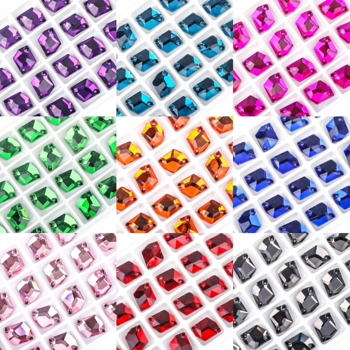 

Все виды стеклянных ручных дрелей с плоским дном, специальной формы, сшитые вручную пряжки, многоугольные стеклянные стразы, свадебные платья, аксессуары 13 * 17mm 20pcs/bag