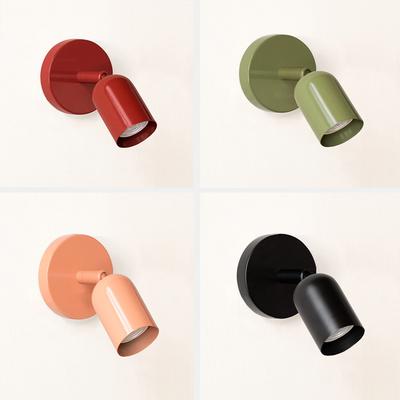 LED Nordic Wall Lamps Minimalist Cream Style Single Head Rotating Lamps For Bedroom Bedside Living Room Bar Decoration Fixtures