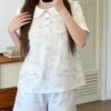 Cute Yugui Dog Pajamas Women's Summer Cotton Short Sleeve Shorts Sweet Doll Collar Small Loungewear Set