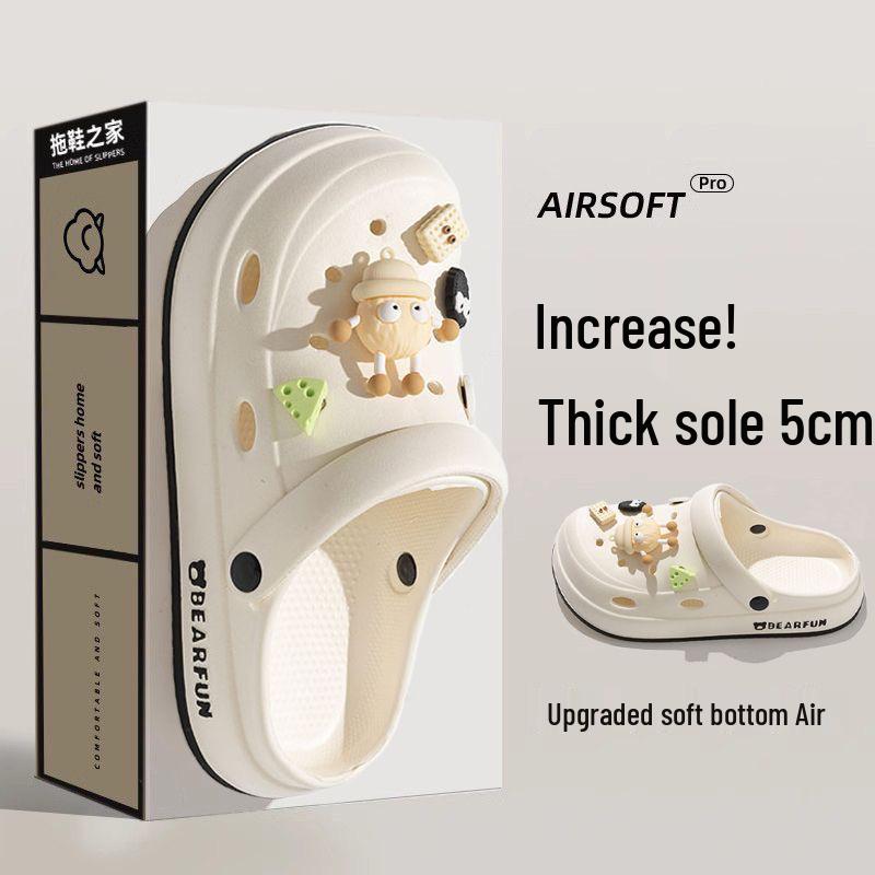 Dámské letní sandály EVA s tlustou podrážkou pro rok 2024 - Protiskluzové plážové pantofle odolné proti zápachu