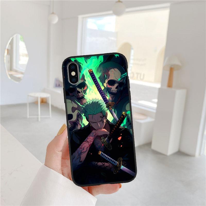 FM50 Zoro One Piece Soft Shell Phone Case for Samsung Galaxy S20 S21 S22 Ultra FE + Plus A21S A22 A24 A25 A26 A30 A30S A31
