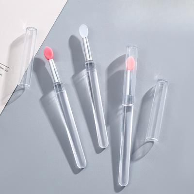 Portable Lip Brush with Dustproof Lipstick Brush Applicator Stick Lip Beauty Makeup Multi-color Eyeshadow Brush