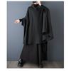 DIMANAF 2025 Autumn Winter Plus Size Shirt Dress Women Long Sleeve Vintage Lady Loose Tops Pullover Black