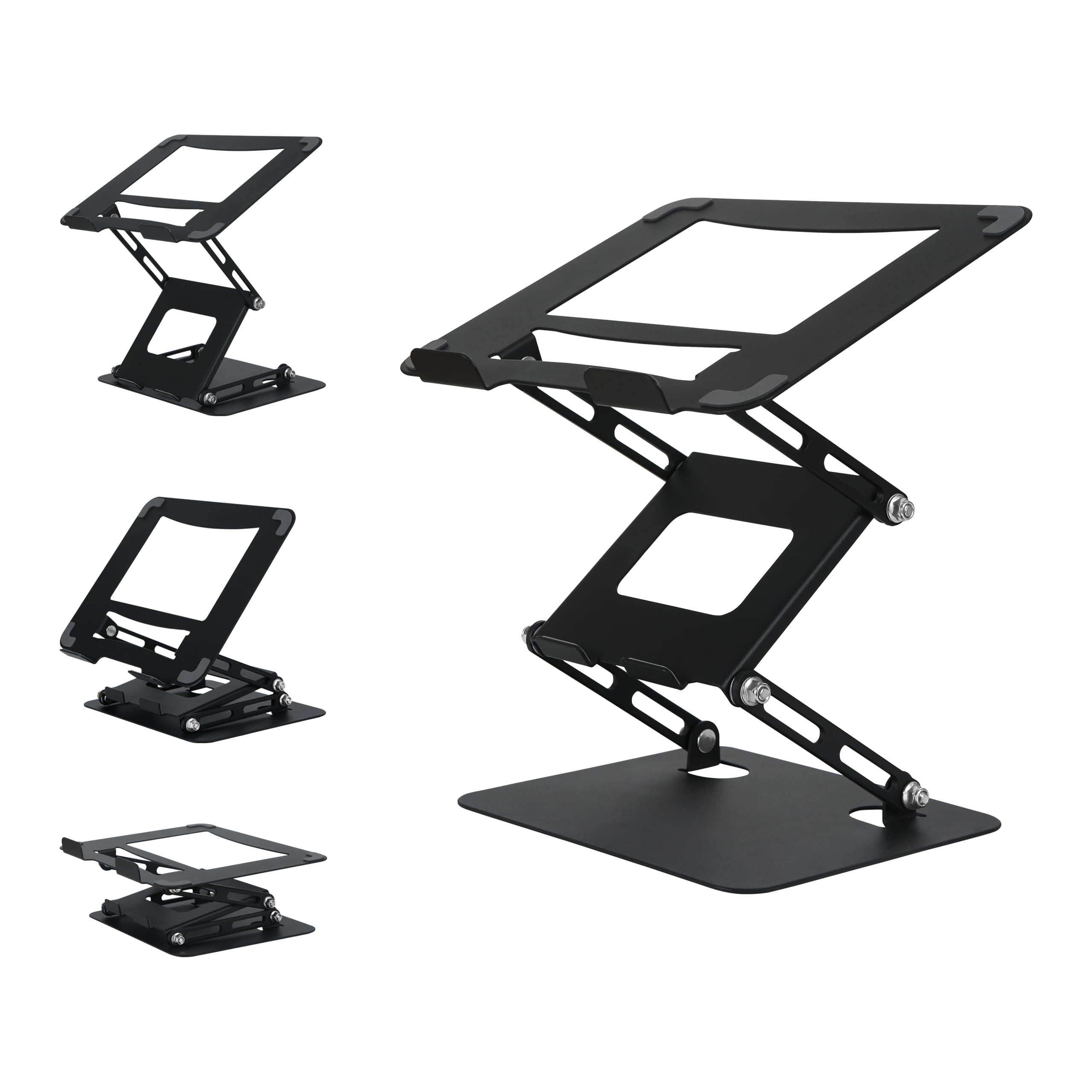 

Ноутбук ПК смартфон бесступенчатый нагрев улучшает улучшает обратно совместимый с совместимый с устройствами до 17 дюймов подставка, многоуровневая регулировка, чёрный