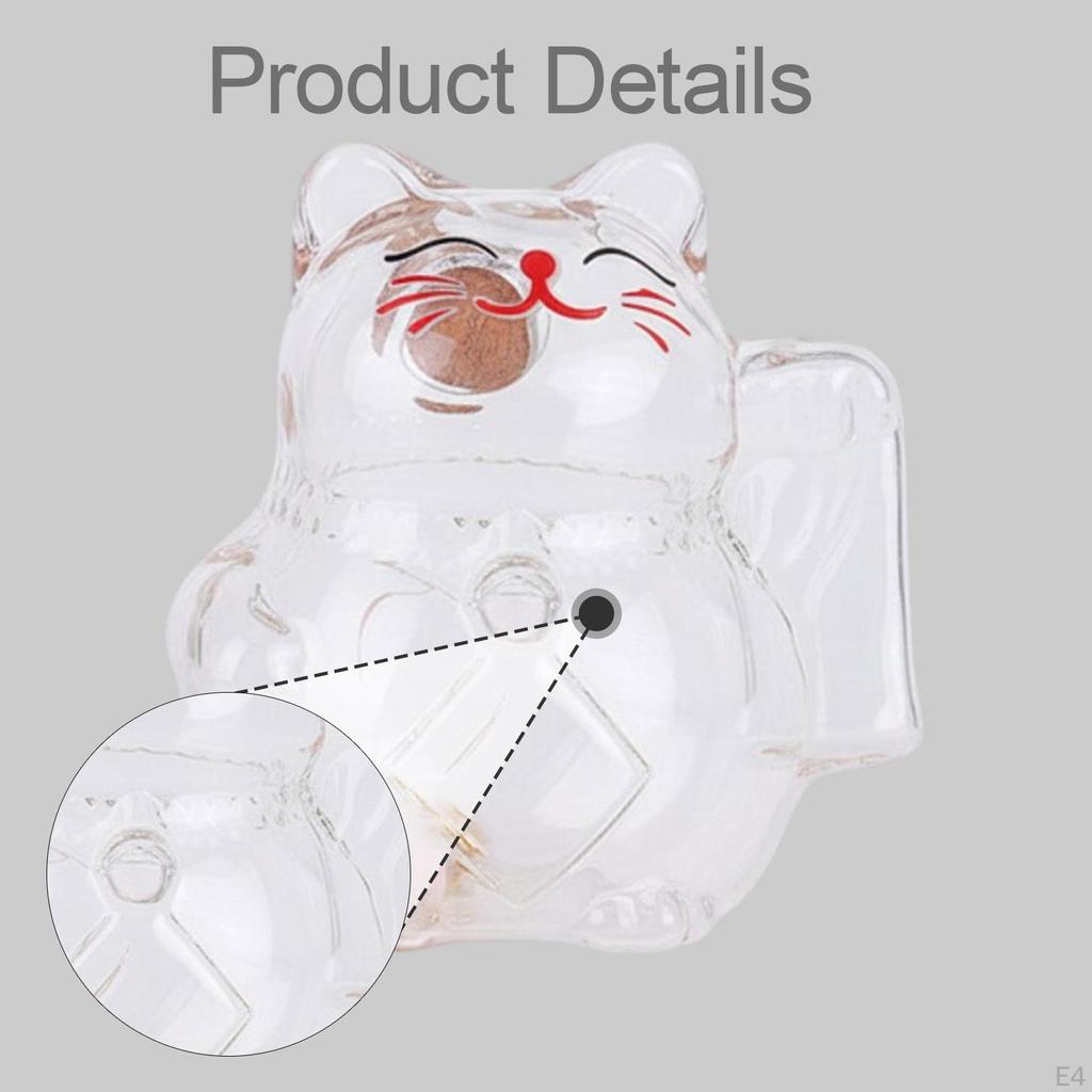 Cat Money Box, Cute, Transparent, Empty, Versatile, Creative, Decoration, Gift for Girls, Desk