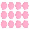 12Pcs Sound Absorption Board Hex Adhesive Acoustic Panels Wedges Wall Soundproof EnclosurePink