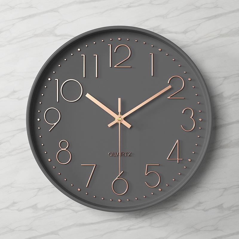Clocks Living Room Silent Wall Clock Simple Fashion Clock Wall Hanging Home Three-dimensional Digital 40CM