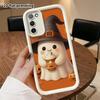 Phone Case: 2D Flat Samsung Galaxy A34 A35 M05 M06 S20 S22 S21 FE Plus 5G Layered Protective Case, Holding Coffee, Christmas and Halloween Gift