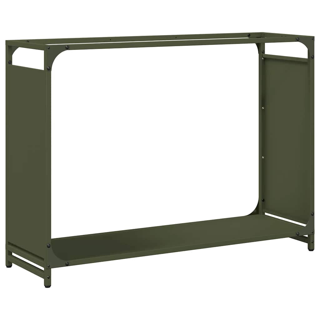 Firewood Rack Olive Green 90 X 28 X 65 Cm Cold Rolled Steel