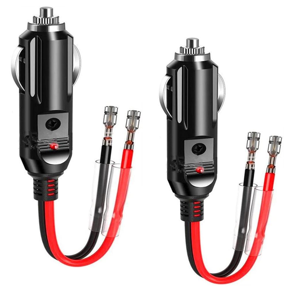 Samcos Car Replacement Cigarette Power Plug with 12V/24V Lead Cigarette