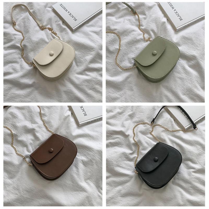 Mini Crossbody Bag Female Fashion Small Fresh Half-circle Saddle Bag Versatile Ins Single Shoulder Chain Bag Women Girls Cute Bag