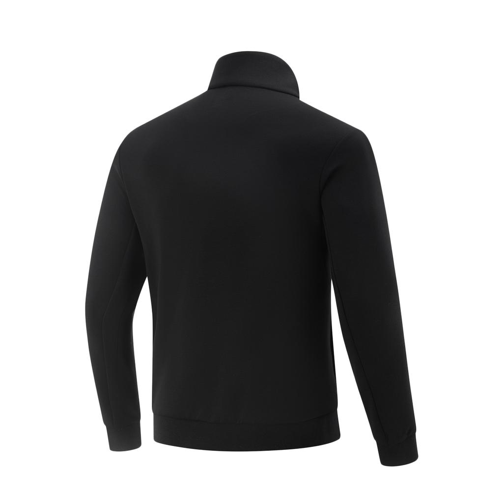 LiNing Серия Фитнес Повседневная Удобная Простая Универсальная Спортивная Куртка на Молнии со Стойкой Мужская Куртка AWDV935-3