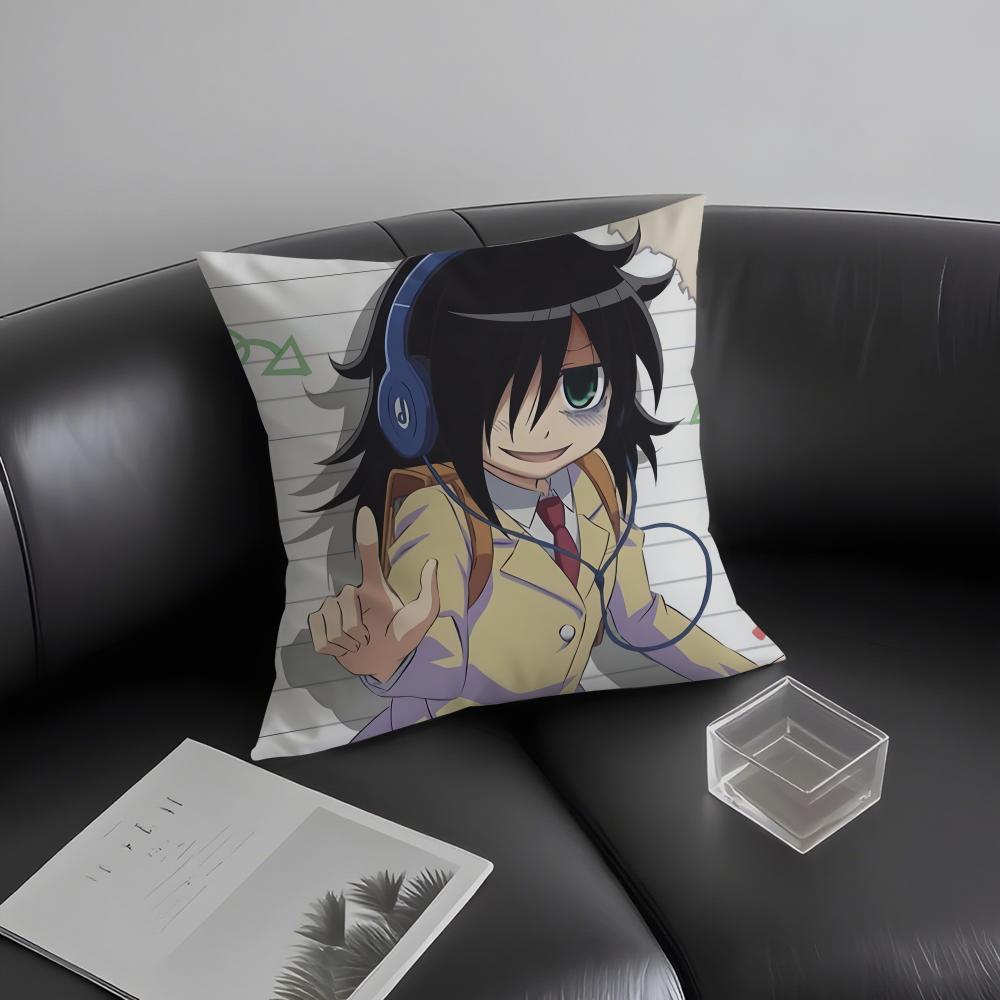 K-Kuroki Tomokoo Anime Cushion Cover Pillowcase Ultra Soft Skin Friendly Fabric Cloud Like Comfort & Concealed Zipper