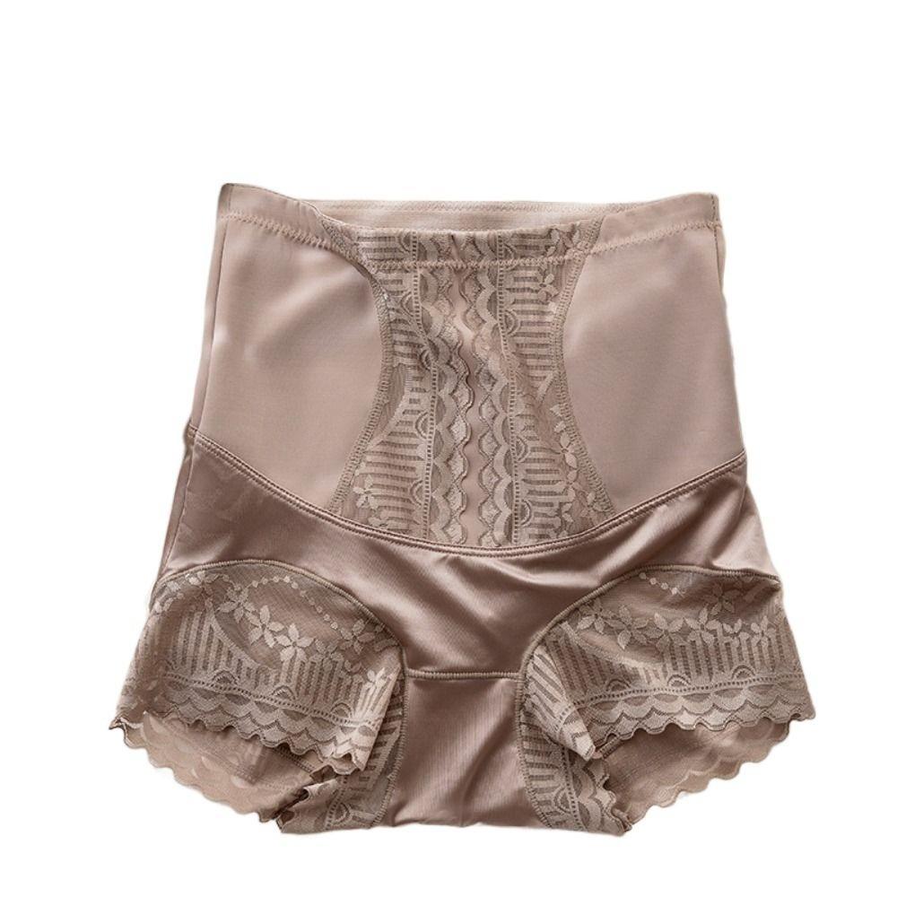 

Полосатые трусики с высокой талией и треугольными чашечками, послеродовые трусики, корректирующее белье для коррекции живота, тренажерный зал M телесный