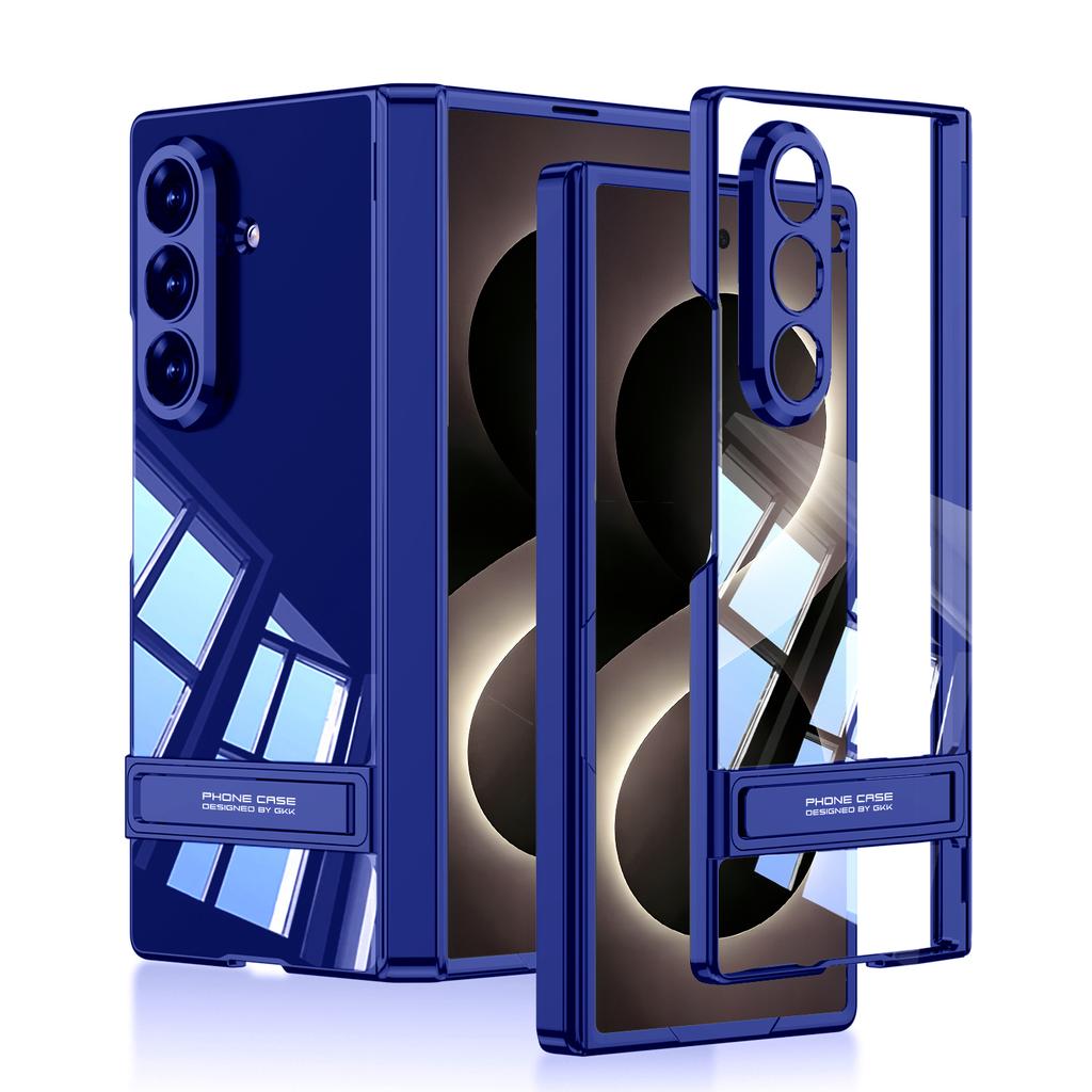Clear Case for Samsung Galaxy Z Fold 8 Ultra Built-in Kickstand Hinge Full Protection Shockproof Foldable Phone Cover
