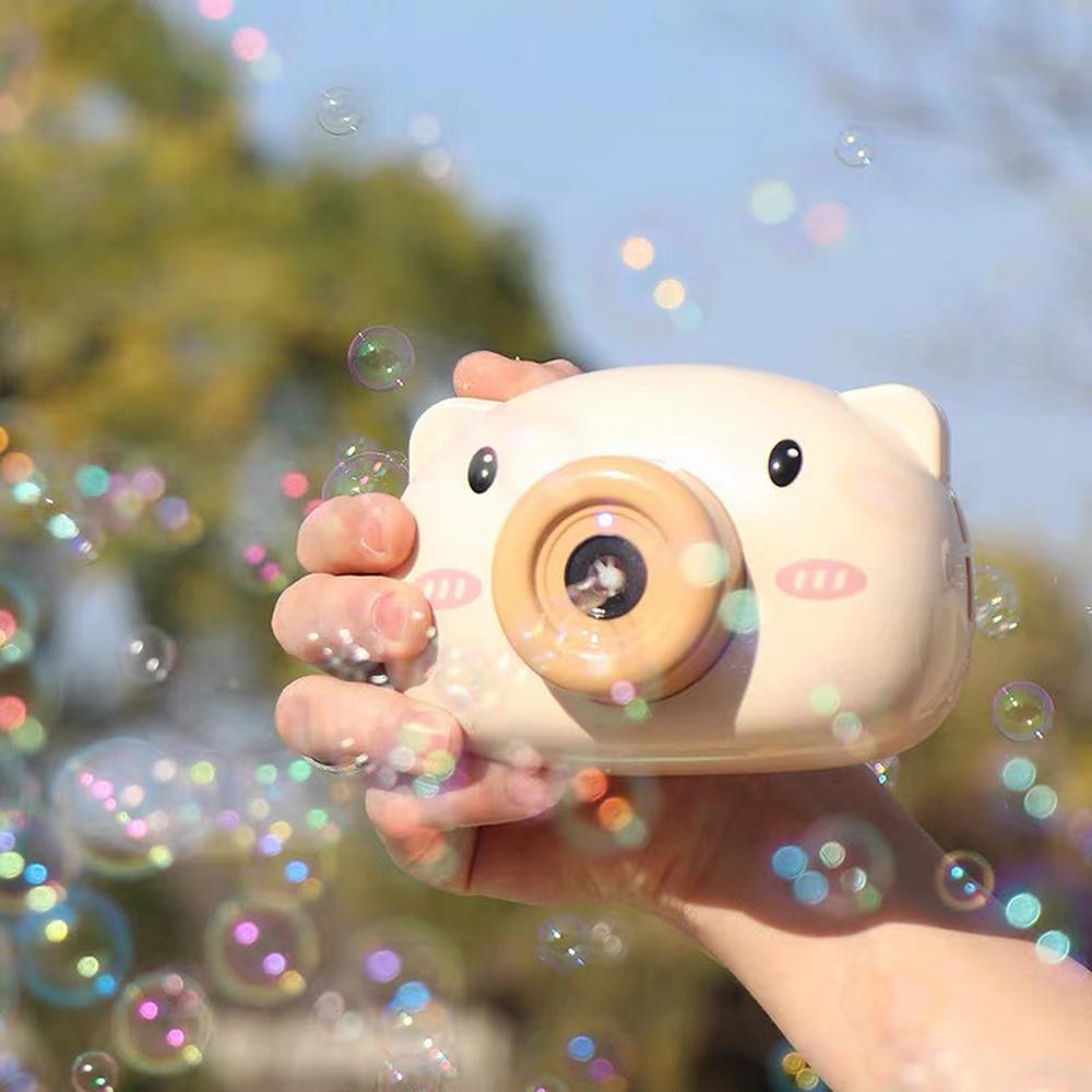 Cartoon Camera Baby Bubble Machine Outdoor Automatic Bubble Maker Bath Toys For Children
