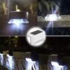 New Warm White LED Solar Step Lamp Path Stair Outdoor Garden Lights Waterproof Balcony Light Decoration  Patio Stair Fence Light