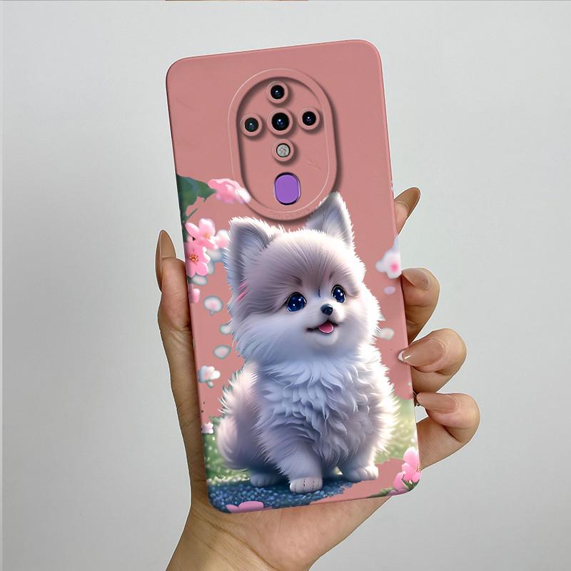 For Tecno Spark 6 KE7 Case Spark6 Silicone TPU Soft Phone Casing Sweet Painted Printed Shockproof Protective Back Cover