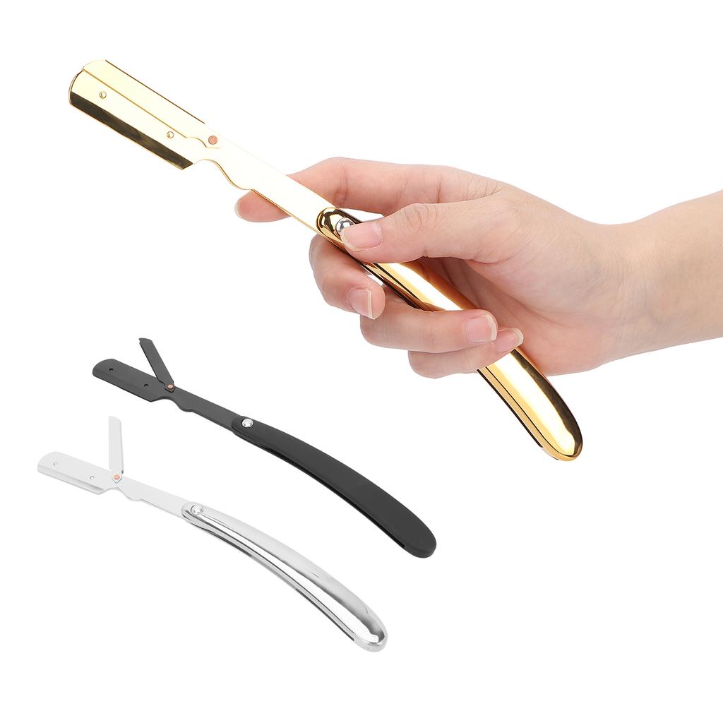 Men\'s Folding Handle  Plated Professional Straight   for Hair Salon (Without Blade)