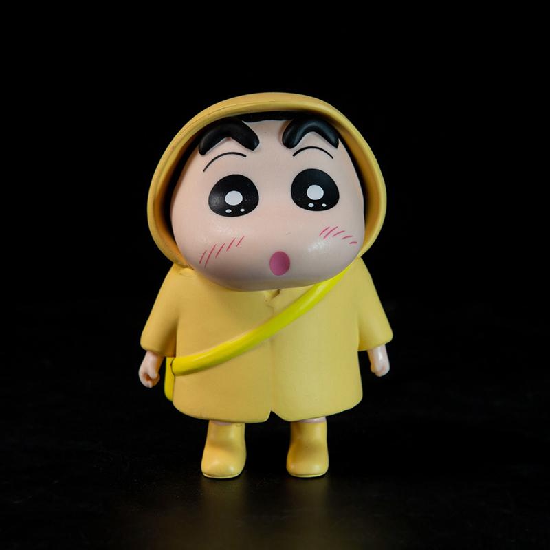 1 pieza 10 cm Kawaii Crayon Shin Chan Figura de Anime Impermeable Pvc Lindo Modelo de Colección Figura de Acción Juguetes Niños Niños Cumpleaños