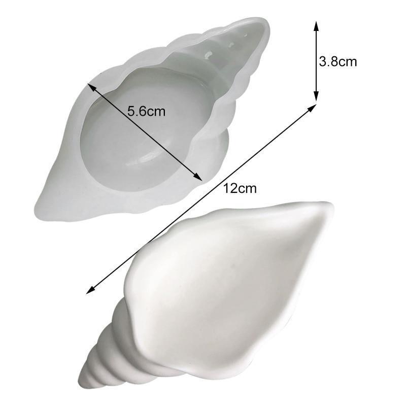 Conch Flowerpot Silicone Molds DIY Sea Snail Field Snail Candle Jar Mold Storage Box Concrete Gypsum Resin Mould for Home Decor Crafts