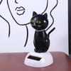 Black Ornament Dashboard Dancing Cat Figure Bobble Head Doll Solar Toy Doll Shaking Head Cat
