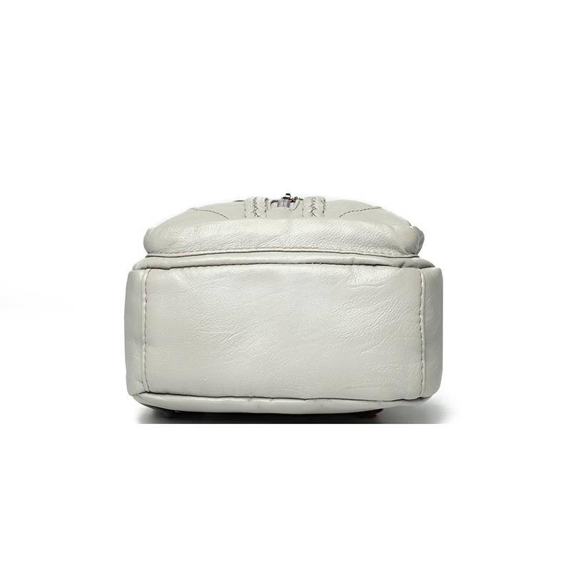 Women's Soft Leather Chest Bag Rivet Shoulder Crossbody Bag