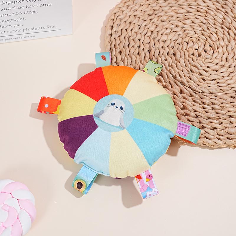 Interactive Sounding Plush Dog Frisbee - Bite-Resistant Toy for Puppy Training Diameter 16cm