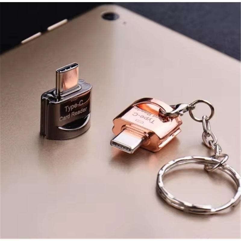 Type C To Micro-SD TF Adapter OTG Card Reader Mini Card Reader Smart Memory Card Reader For Phone Laptop