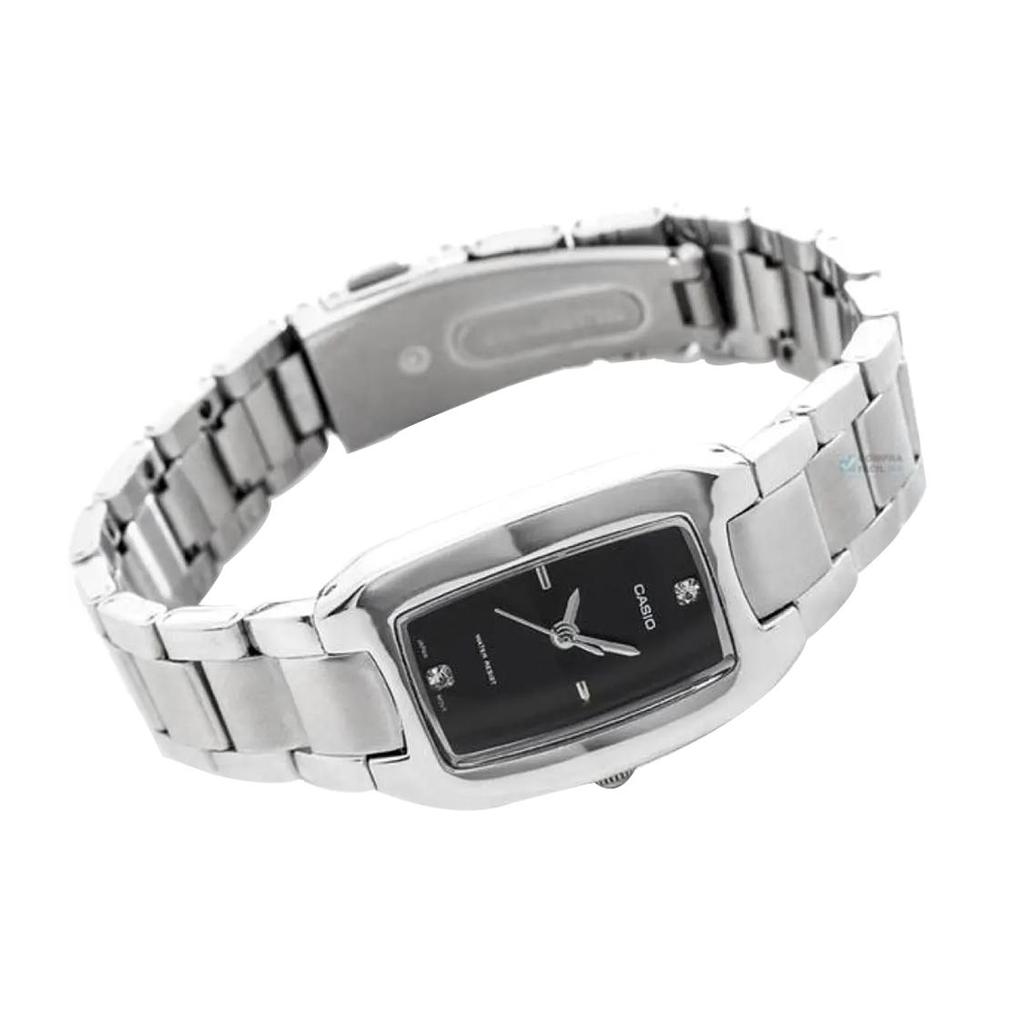 CASIO STANDARD Quartz Movement Stainless Steel Strap Watch Women's Watch Black Dial LTP-1165A-1C2