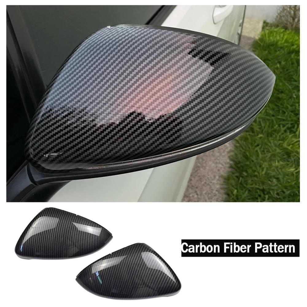 Side Wing Mirror Cover Caps Bright Black RearView Mirror Case Cover for VW Golf 7 MK7 7.5 GTD R GTI Touran L E-GOLF