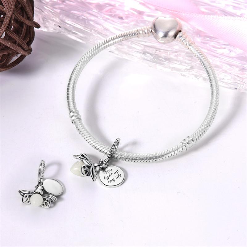 Glow In The Dark Firefly Copper Charms Fits Original 3Mm Bracelet Beads Women Diy Fashion Jewelry Gifts