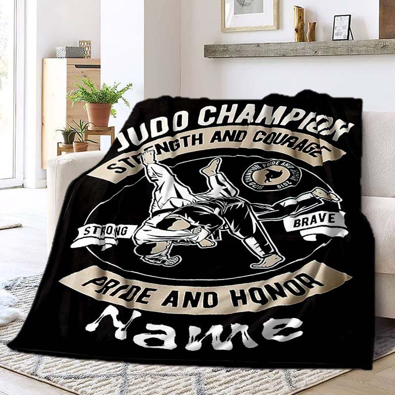 Awesome Judo Customize Your Name Blanket Warm Comfortable Soft Blanket For Chair Office Sofa Bed Sofa Office Camping Suitable For Gifting Relatives