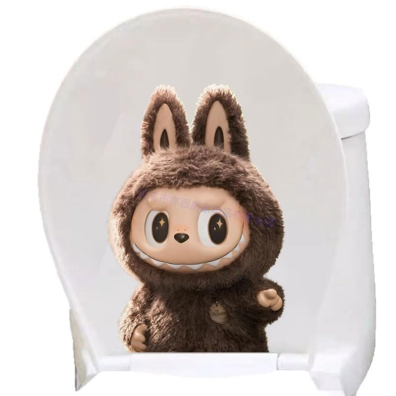 Static Toilet Sticker Cartoon Cute Creative Toilet Toilet Toilet Lid Sticker