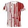 Magliette Stampa 3D Sangue Horror di Halloween Uomo Donna Manica Corta T-Shirt Hip Hop Oversize Harajuku Y2k Magliette Top Abbigliamento Unisex