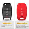 Folding Car Remote Silicone Key Case Cover Fob 4 Buttons Flip For KIA Rio Sportage 2016 Ceed Sorento Cerato K2 K3 K4 K5