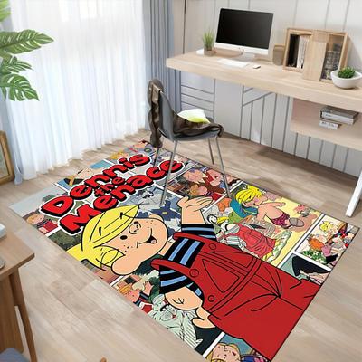 Dennis Menace Adventures Carpet For Playroom Bedroom Living Room Sofa Home Decorkids Game Area Rug Nonslip Floor Mat