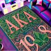 Alpha Kappa Alpha Print Rug, Washable Floor Carpet, For Entryway Dorm Laundry Room Office Study, Home Decor Birthday Christmas Gift