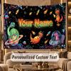 Dinosaur (748) Theme Personalized Tapestry Custom Name Text Wall Hanging Tapestry Home Background Decoration