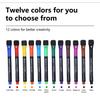 12 Color Magnetic Dry Erase Markers Whiteboard Markers with Eraser Magnetic Whiteboard Markers for School Children Teacher Gift