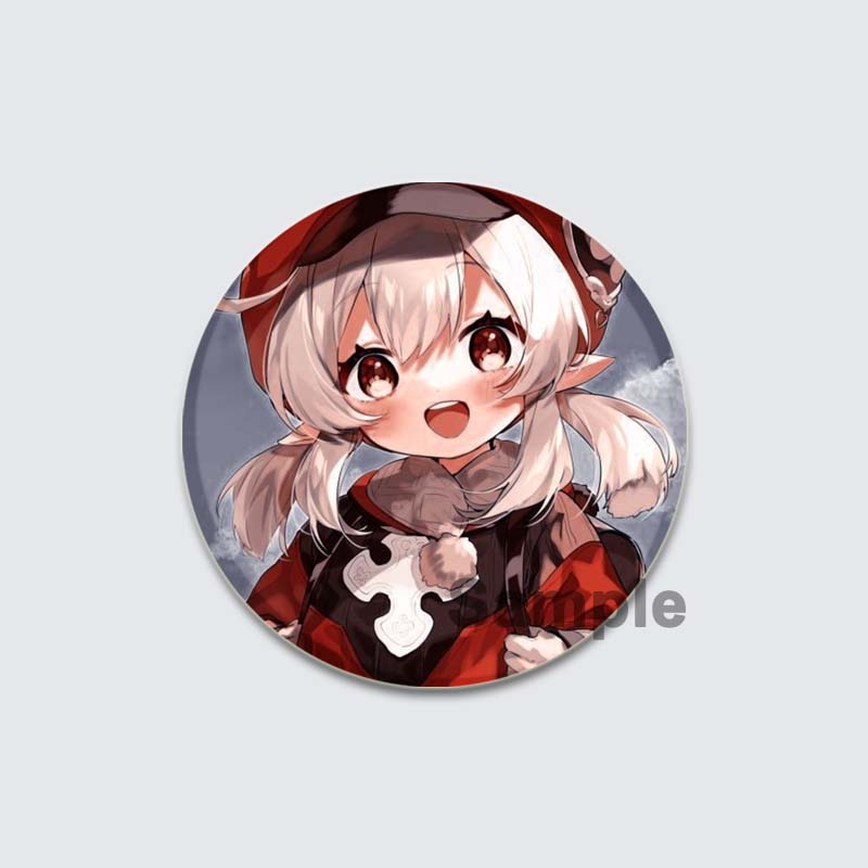 32/44/58 mm Genshin Impact-Abzeichen, Spiel Anime-Mädchen Hu Tao/Venti/Jean, Anstecknadel, 58 mm, runde Brosche für Rucksack, Kleidung, Zubehör, Schmuck, Geschenk