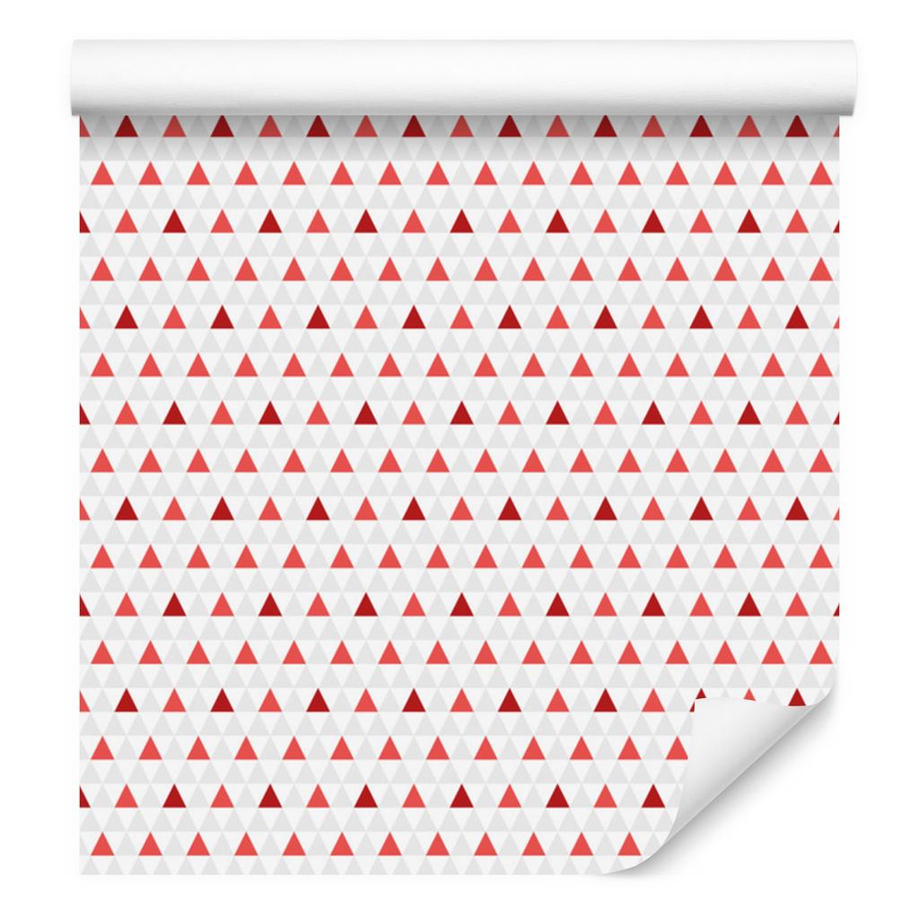 Triangles wallpaper white and coral for living room and bedroom 50x1000