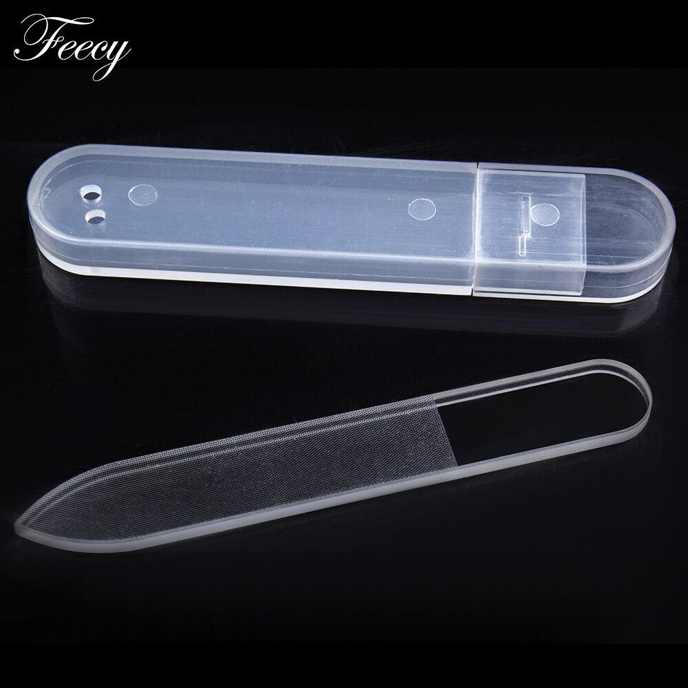 2pcs Nano Glass Nail Files Transparent Sanding Polishing Grinding Nail Buffer Durable File Nail Art Manicure Tool Mini Manicure