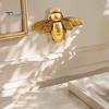 Decorative Bee Figurines for Home Vintage Gilded Resin Figurine, Lifelike 3D Insect Sculpture with Built-In Wall Small Gold Statue Hook, Light Luxury