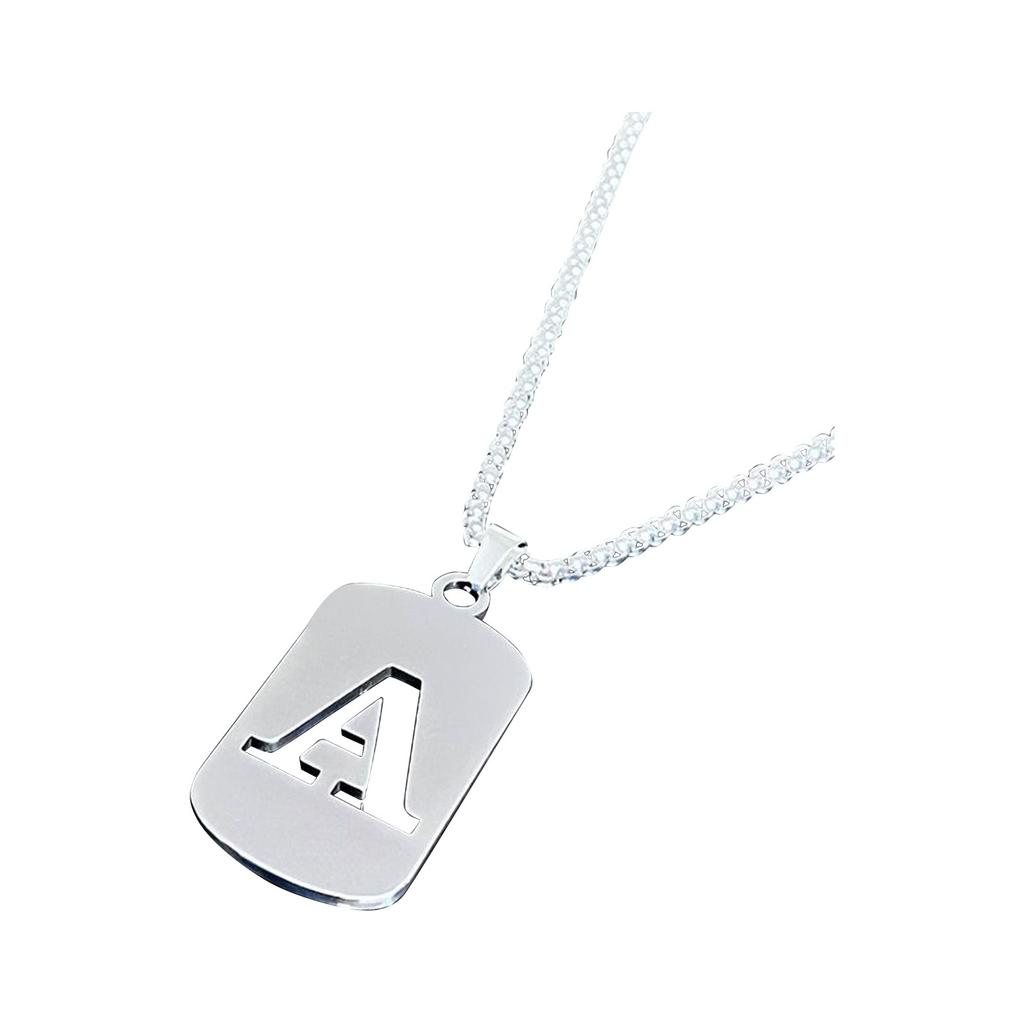 26 English Hollow Titanium Steel Non-fading Jewelry Necklace High-grade  And Winter Sweater Chain