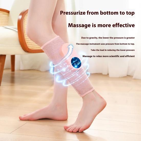 Leg Massager 3-Level Intensity Thigh Calf Massager Wireless Portable Vibration Pressure Massager for Circulation Relief Auto Shutdown Leg Fatigue