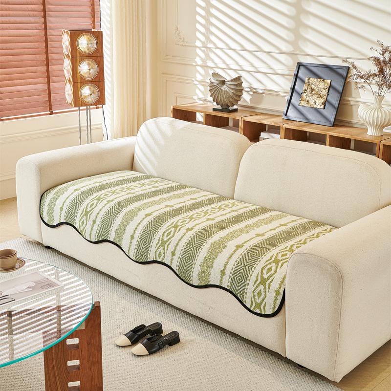 Special-Shaped Sofa Cushion, Universal In All Seasons, High-End Sofa Cover, Hemming, Non-Slip Cushion, One-Piece Sofa Seat Cushion