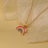 Rainbow Dinosaur Unicorn Friendship Necklace for Children – Creative Pendant Gift