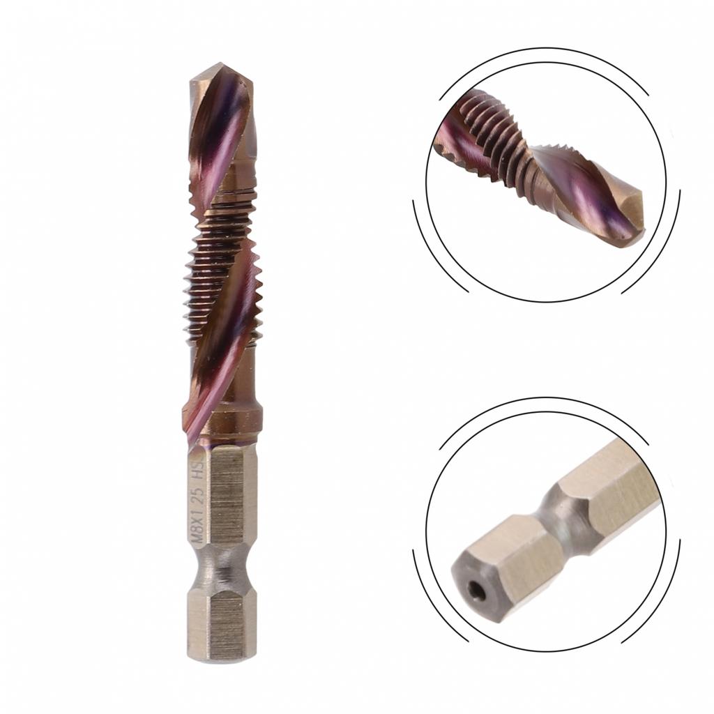 Screw Machine Tap Drill Bit 1/4 Hexagon Shank For Fast Drilling And Tapping