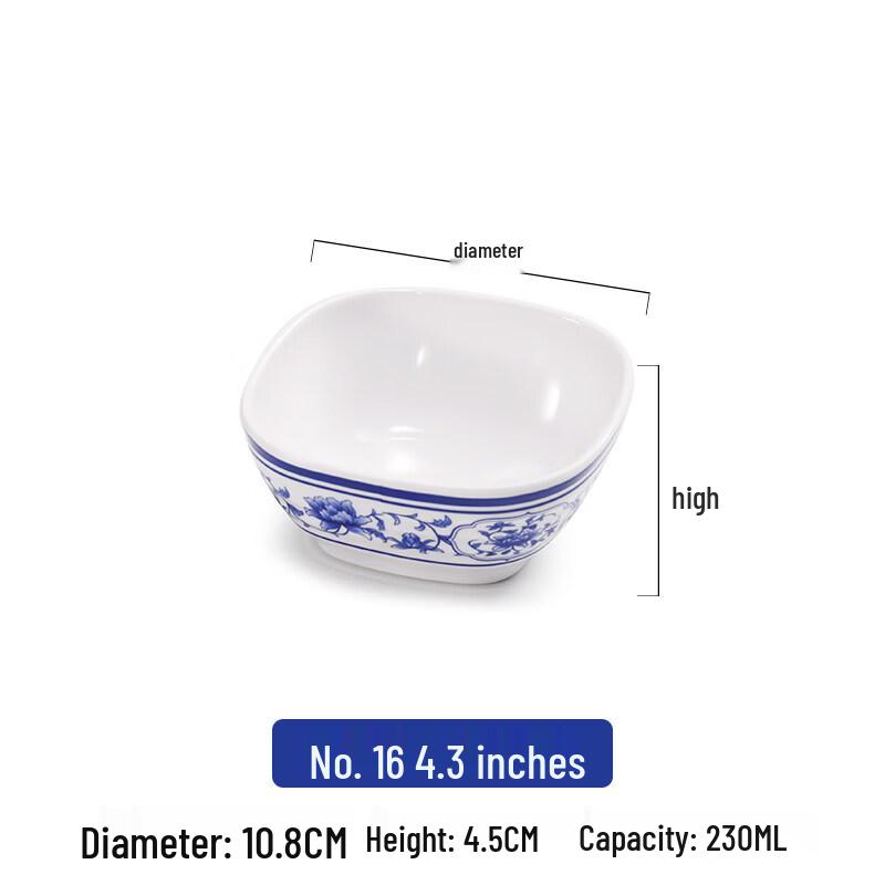 

Melamine Blue & White Porcelain Small Bowl